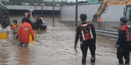 14 قتيلًا في كوريا الجنوبية في فيضانات وإنهيارات أرضية بسبب الأمطار الغزيرة - ايجي سبورت