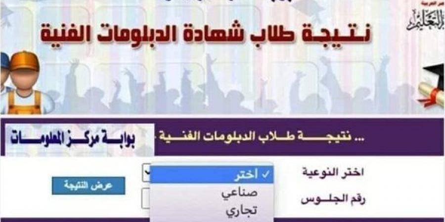 إعلان قائمة المتفوقين | نتيجة الدبلومات الفنية 2025 برقم الجلوس: اكتشف مجموع درجاتك الآن. - ايجي سبورت