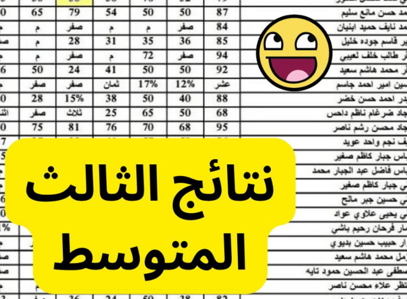 عاجل .. حمّلها بصيغة PDF فوراً!.. نتائج الثالث متوسط للدور الثالث 2024 متاحة الآن على موقع نتائجنا